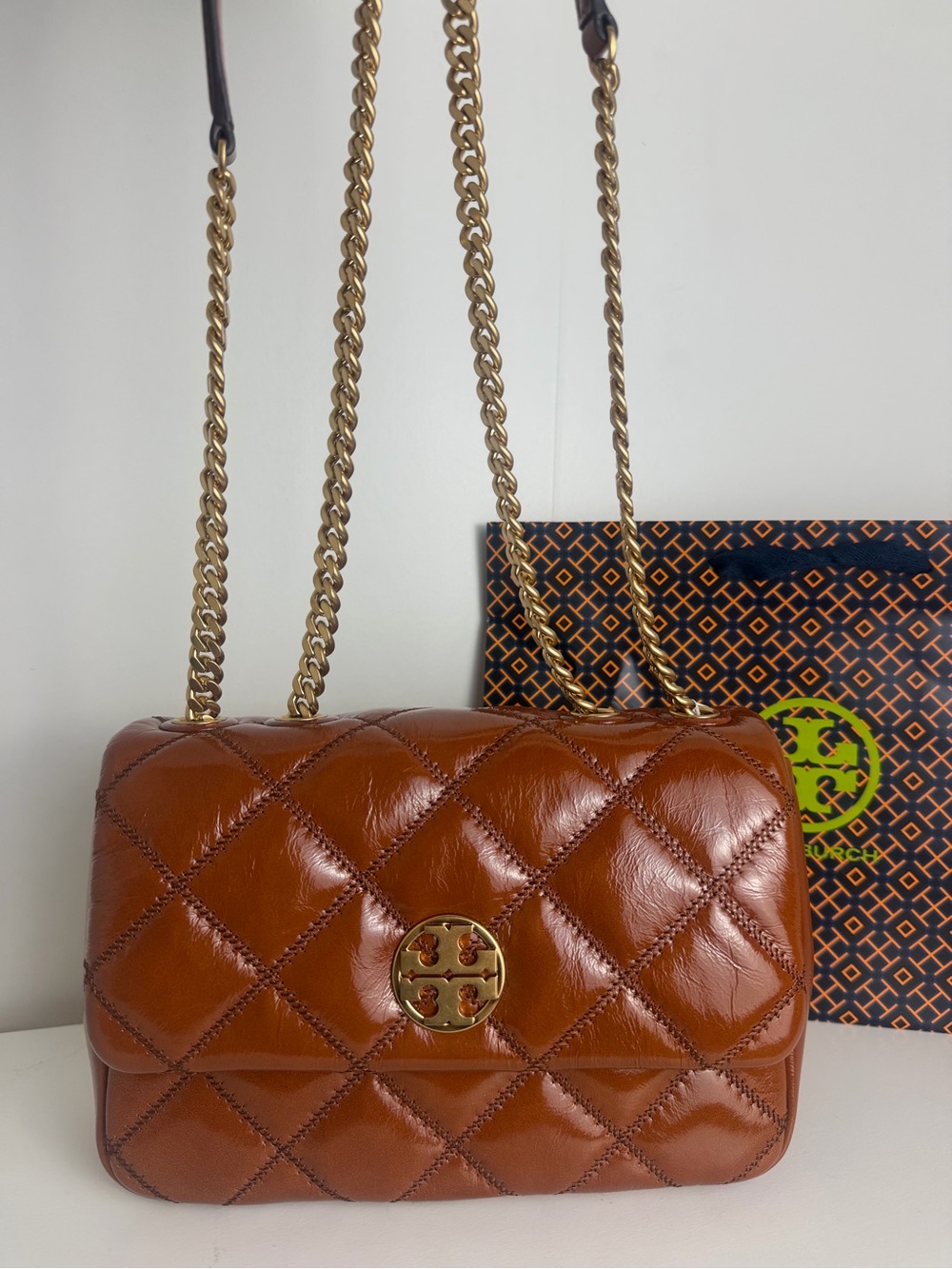 NWT Tory Burch Willa Shine Small Shoulder Bag - Picture 3 of 15